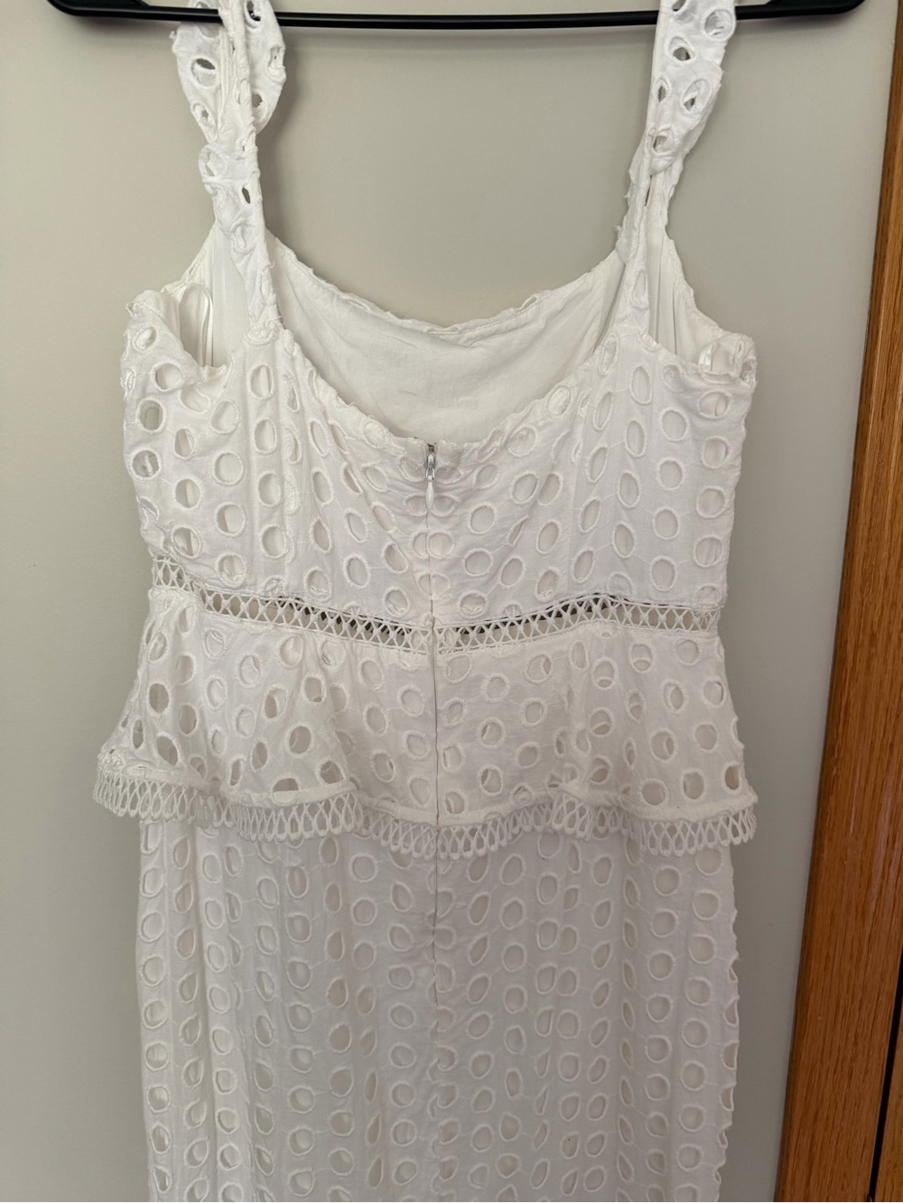 Addison Eyelet Ruffle Midi Dress - White - Picture 7 of 10